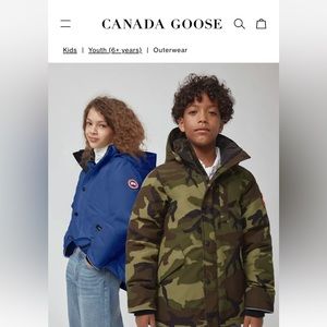 Canada Goose "Logan"  Down Parka in Blue youth 10/12 years
